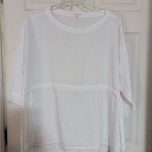 Eileen Fisher linen White Blouse